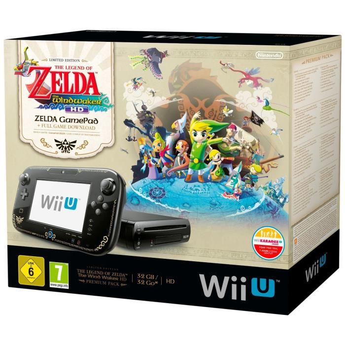 Wii U Console - Zelda Windwaker HD Limited Edition Pack [Complete] - Wii U Hardware