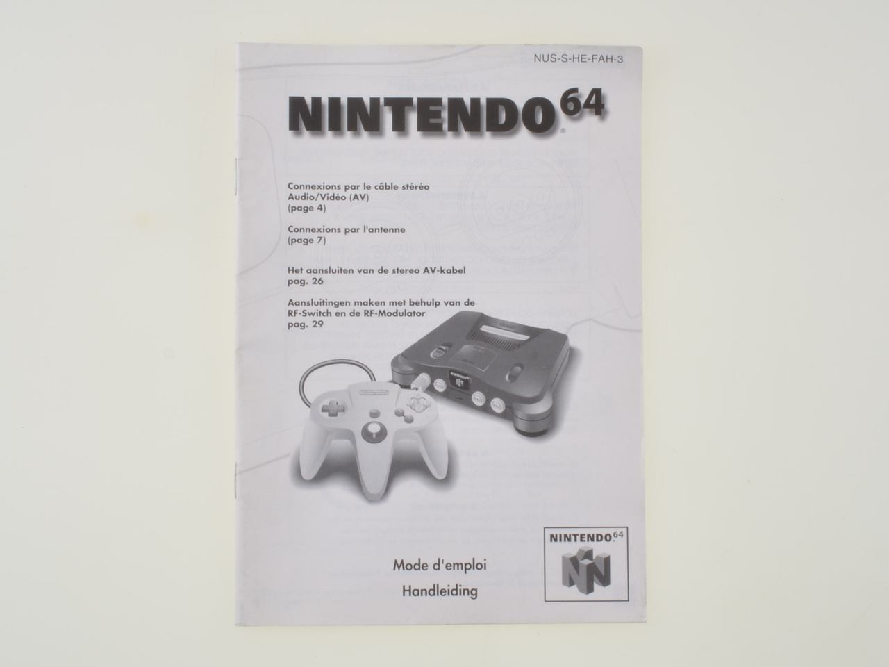 Nintendo 64 Console - Manual - Nintendo 64 Manuals