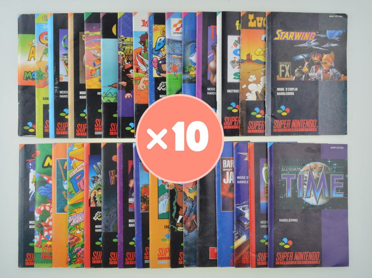 Mystery Manual Mix - Super Nintendo - 10x - Super Nintendo Manuals