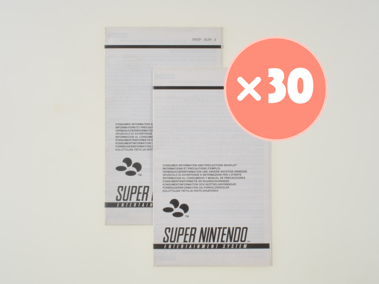 Consumer Information Booklet - Super Nintendo - 30x Kopen | Super Nintendo Manuals