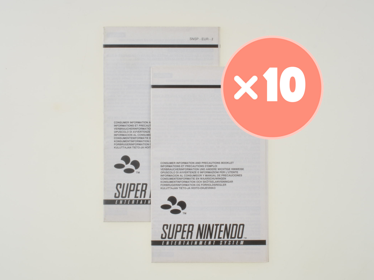 Consumer Information Booklet - Super Nintendo - 10x - Super Nintendo Manuals