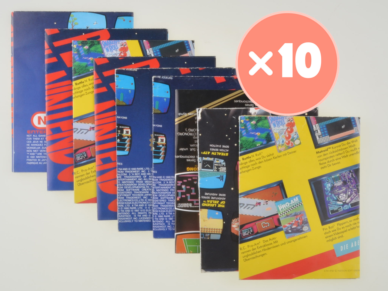 Nintendo NES Advertisement Mix - 10x - Nintendo NES Manuals