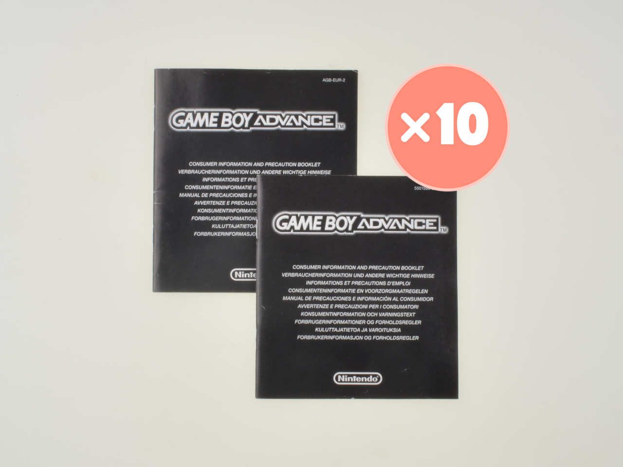 Consumer Information Booklet - Gameboy Advance - 10x - Gameboy Advance Manuals