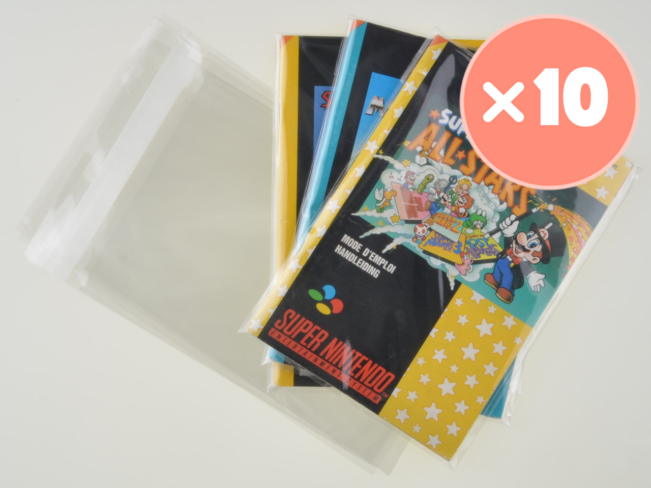 10x Super Nintendo Manual Bag - Protectors